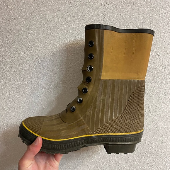 Vintage Insulated Work Boots Steel Shank Tall Lace Up - Size 6 - Picture 11 of 14